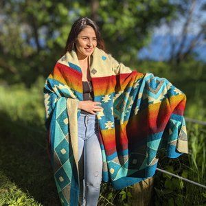 Alpaca Blanket Queen Size American Honey